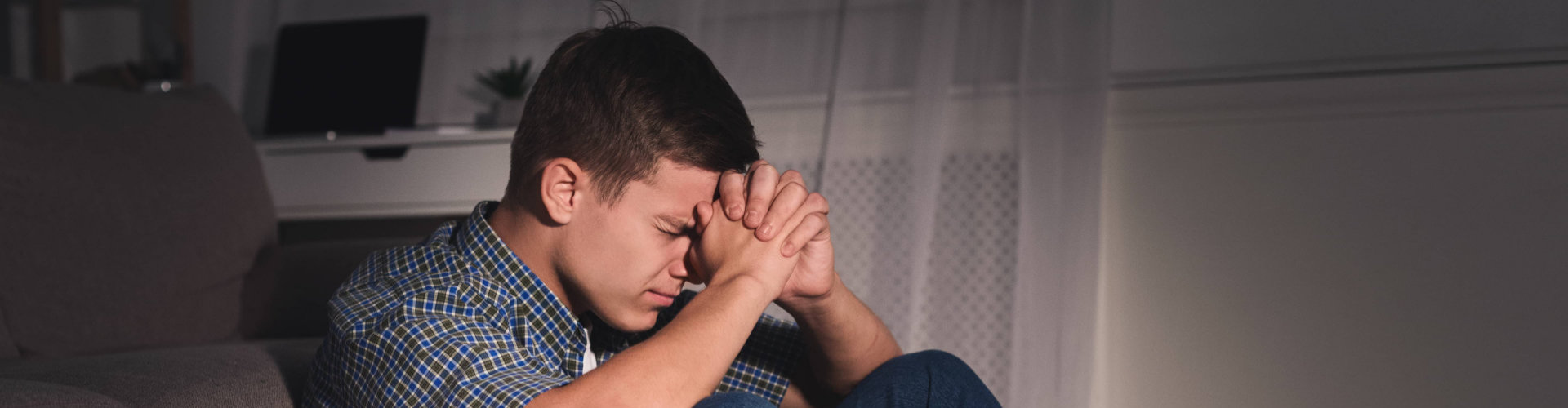 man praying
